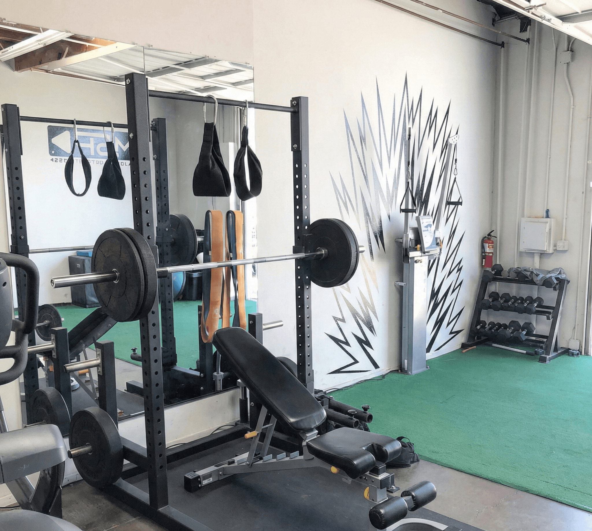 Strength training space at Off The Grid Fit.
